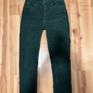 GAP Women's Dark Green Corduroy Pants